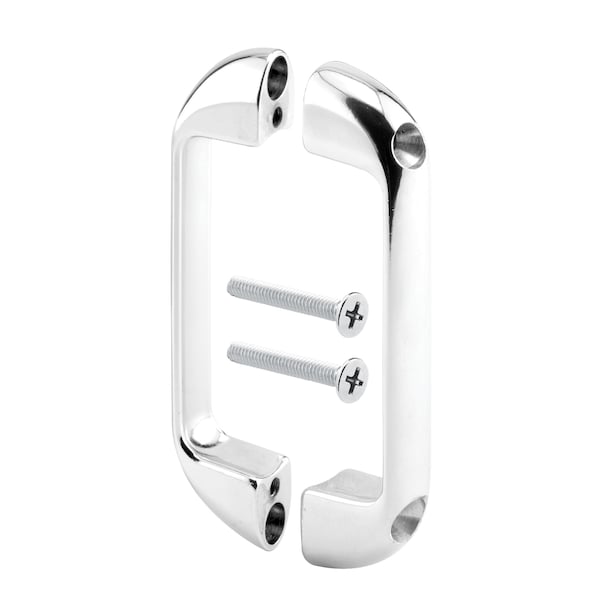 ADA Door Pulls, 3-1/2in. Hole Centers, Zamak (Cast Construction), Chrome Plated (Single Pack)